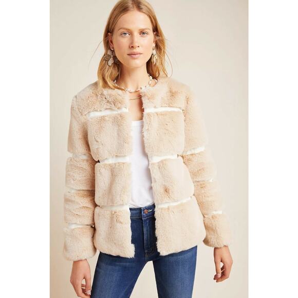 Anthropologie Jackets & Blazers - NEW Anthropologie $250 Arielle Faux Fur Jacket By Keepsake Size 4